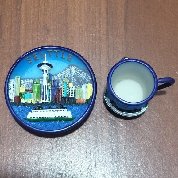 VTG SNCO Miniature Decorative Seattle Plate & Mug Set 1999 - Picture 5 of 11